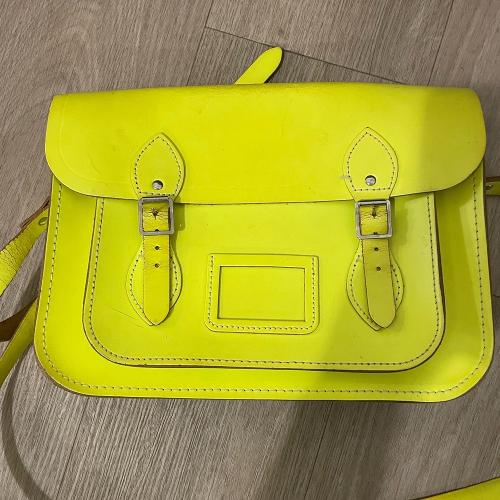 Neon Yellow Satchel Bag